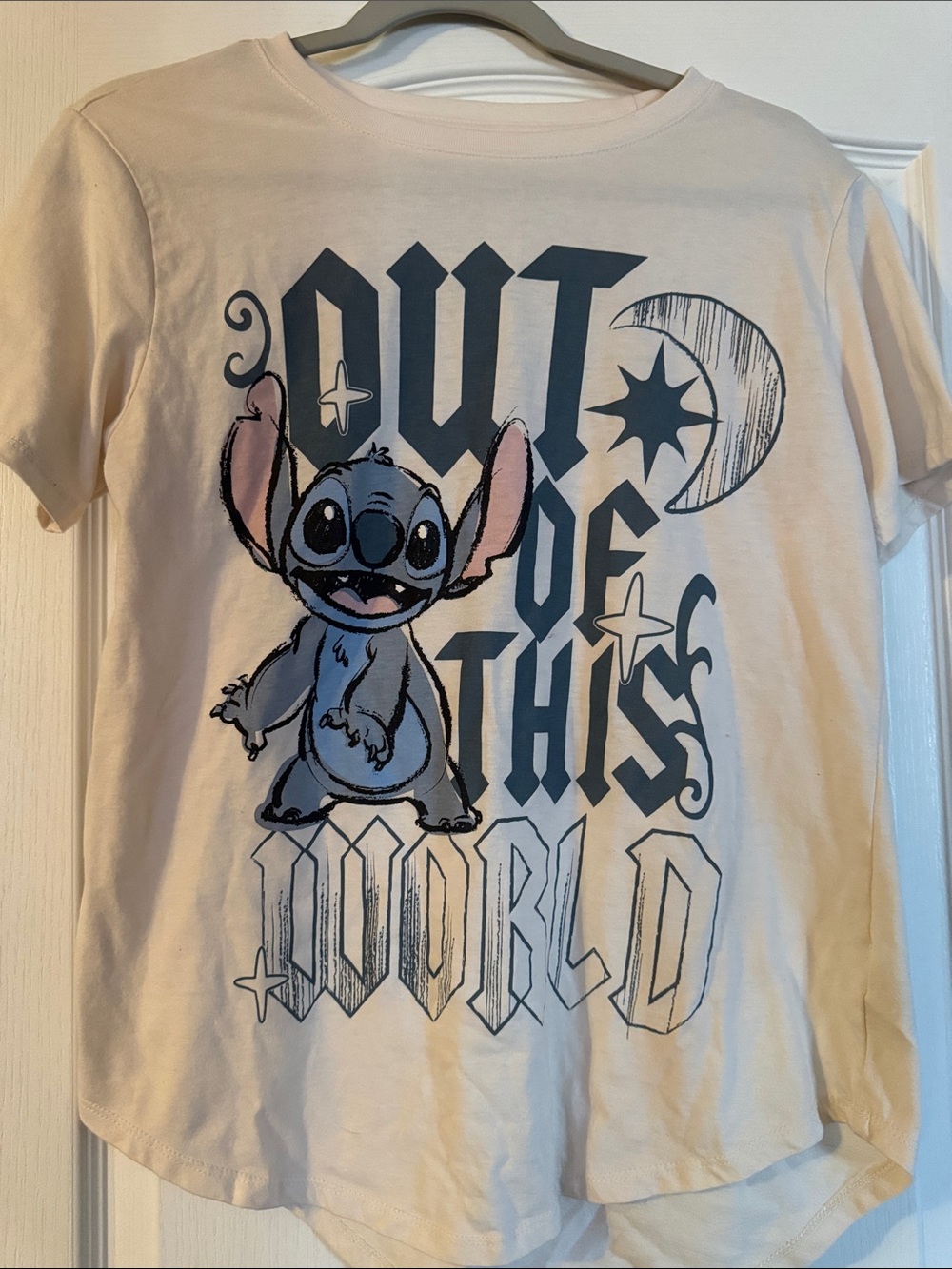 Disney Cream Short Sleeve 'Out of This World' Stitch Graphic Tee